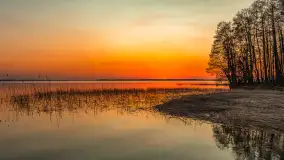 Zachód słońca nad jeziorem Dargin, kwiecień 2026 r. - zdjęcie 24