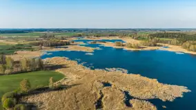 Wiosna nad jeziorem Guber z lotu ptaka, kwiecień 2026 r. - zdjęcie 8