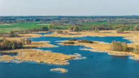 Wiosna nad jeziorem Guber z lotu ptaka, kwiecień 2026 r. - zdjęcie 33