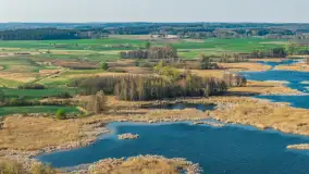 Wiosna nad jeziorem Guber z lotu ptaka, kwiecień 2026 r. - zdjęcie 38