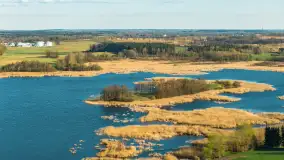 Wiosna nad jeziorem Guber z lotu ptaka, kwiecień 2026 r. - zdjęcie 4