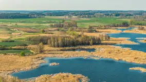 Wiosna nad jeziorem Guber z lotu ptaka, kwiecień 2026 r. - zdjęcie 23