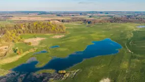 Pałac w Nakomiadach z lotu ptaka, kwiecień 2026 r. - zdjęcie 2