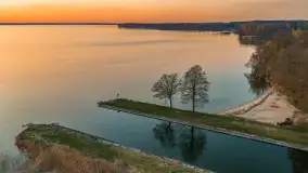 Zachód nad Darginem z drona, kwiecień 2026 r. - zdjęcie 11