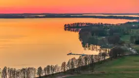 Zachód nad Darginem z drona, kwiecień 2026 r. - zdjęcie 14