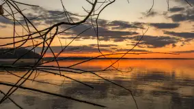 Zachód słońca w Pierkunowie, Kisajno, kwiecień 2026 r. - zdjęcie 17