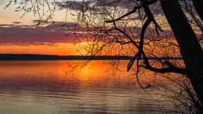 Zachód słońca w Pierkunowie, Kisajno, kwiecień 2026 r. - zdjęcie 10