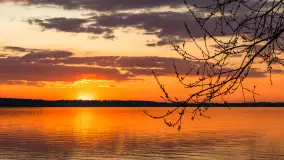 Zachód słońca w Pierkunowie, Kisajno, kwiecień 2026 r. - zdjęcie 8