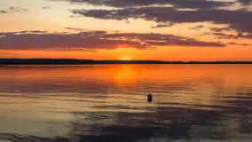 Zachód słońca w Pierkunowie, Kisajno, kwiecień 2026 r. - zdjęcie 3