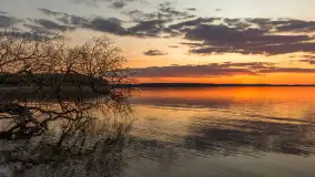 Zachód słońca w Pierkunowie, Kisajno, kwiecień 2026 r. - zdjęcie 16