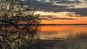 Zachód słońca w Pierkunowie, Kisajno, kwiecień 2026 r. - zdjęcie 12