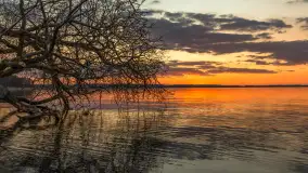 Zachód słońca w Pierkunowie, Kisajno, kwiecień 2026 r. - zdjęcie 4