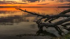 Zachód słońca w Pierkunowie, Kisajno, kwiecień 2026 r. - zdjęcie 7