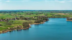 Jezioro Buwełno i Marcinowa Wola z lotu ptaka, maj 2026 r. - zdjęcie 2