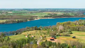 Jezioro Buwełny i wieś Cierzpięty z lotu ptaka, maj 2026 r. - zdjęcie 5