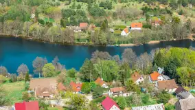Jezioro Buwełny i wieś Cierzpięty z lotu ptaka, maj 2026 r. - zdjęcie 3