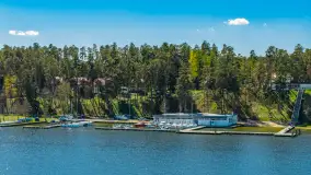 Porty w Wilkasach nad jeziorem Niegocin z drona, maj 2026 r. - zdjęcie 14