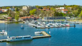Porty w Wilkasach nad jeziorem Niegocin z drona, maj 2026 r. - zdjęcie 33
