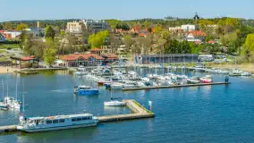 Porty w Wilkasach nad jeziorem Niegocin z drona, maj 2026 r. - zdjęcie 7
