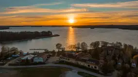 Wiosenny zachód słońca nad jeziorem Święcajty w Ogonkach - zdjęcie 5