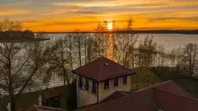 Wiosenny zachód słońca nad jeziorem Święcajty w Ogonkach - zdjęcie 13