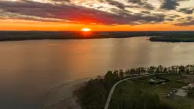 Zachód słońca nad jeziorem Mamry z drona, maja 2026 r. - zdjęcie 35