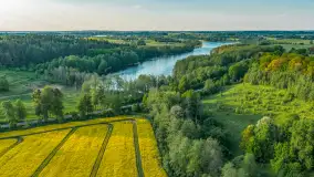 Okolice Marcinowej woli z lotu ptaka, z rzepakiem w tle... maj 2026 r. - zdjęcie 8