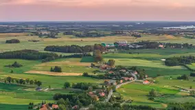 Zachód słońca z lotu ptaka, jezioro Kruklin, lipiec 2026 r. - zdjęcie 15