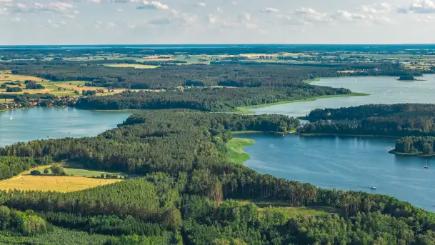 Rydzewo i jezioro Boczne na zdjęciach z lotu ptaka, lipiec 2026 r.