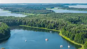 Łabędzi Ostrów w środku lata z lotu... ptaka - zdjęcie 28