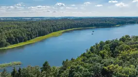 Jezioro Kisajno, jedno z najpiękniejszych mazurskich jezior z lotu ptaka - zdjęcie 17