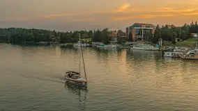 Zachód słońca nad Robert's Port w Starych Sadach, lipiec 20227 r. - zdjęcie 3
