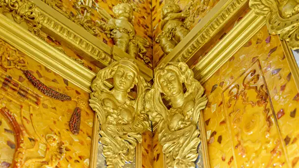 Bursztynowa Komnata - replika w muzeum w Mamerkach - zdjęcie 10
