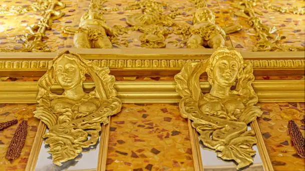 Bursztynowa Komnata - replika w muzeum w Mamerkach - zdjęcie 11