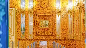 Bursztynowa Komnata - replika w muzeum w Mamerkach - zdjęcie 21