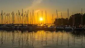 Zachód słońca nad Darginem, port Dziki Harsz, lipiec 2026 r. - zdjęcie 5