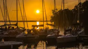 Zachód słońca nad Darginem, port Dziki Harsz, lipiec 2026 r. - zdjęcie 6
