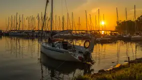 Zachód słońca nad Darginem, port Dziki Harsz, lipiec 2026 r. - zdjęcie 18