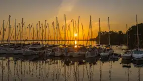 Zachód słońca nad Darginem, port Dziki Harsz, lipiec 2026 r. - zdjęcie 12