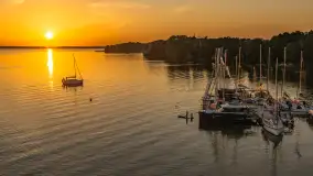 Zachód słońca nad Darginem, port Dziki Harsz, lipiec 2026 r. - zdjęcie 3
