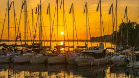 Zachód słońca nad Darginem, port Dziki Harsz, lipiec 2026 r. - zdjęcie 10