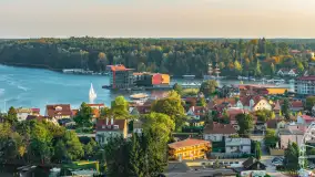 Pogodny weekend w Mikołajkach z drona, październik 2026 r. - zdjęcie 46