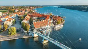 Pogodny weekend w Mikołajkach z drona, październik 2026 r. - zdjęcie 13