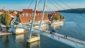 Pogodny weekend w Mikołajkach z drona, październik 2026 r. - zdjęcie 40