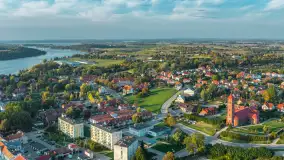 Pogodny weekend w Mikołajkach z drona, październik 2026 r. - zdjęcie 41