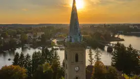 Pogodny weekend w Mikołajkach z drona, październik 2026 r. - zdjęcie 27