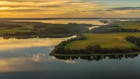Jesienne kolory zachodzącego słońca nad jeziorem Wojnowo, październik 2026 r. - zdjęcie 38