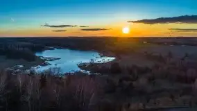 Zachód przy zwalony moście i jeziorze Patelnia, Kruklanki 03.2020 - zdjęcie 39