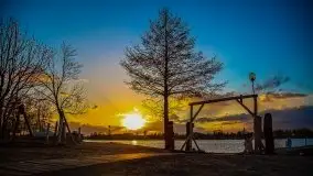 Tło Dla Mew i Marina Rydzewo w kolorach zachodu słońca - zdjęcie 5