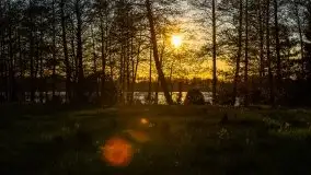 Zachód słońca nad jeziorem Ublik Wielki, maj 2020 r. - zdjęcie 3